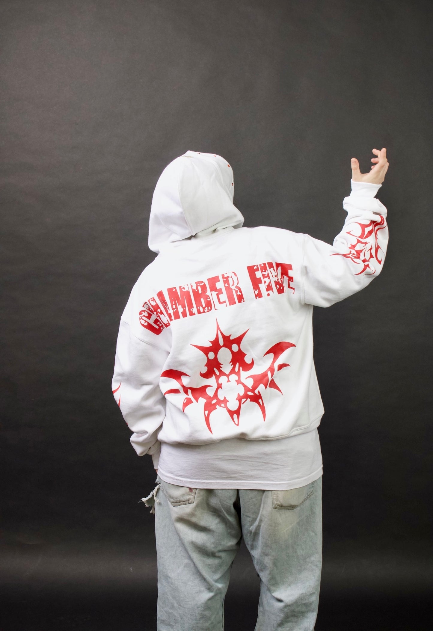 White Tribal Hoodie