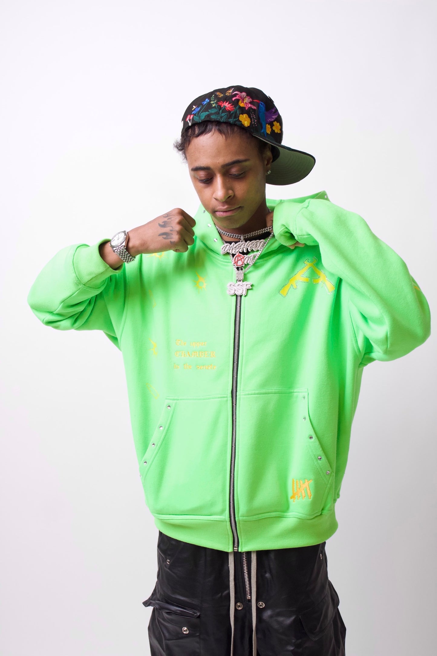 Slime Green Tribal Hoodie LIMITED EDITION